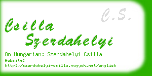 csilla szerdahelyi business card